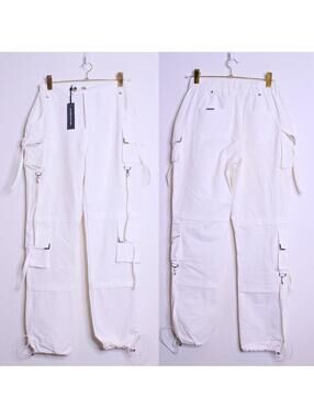 NWT Maniere De Voir White Cargo Pants
